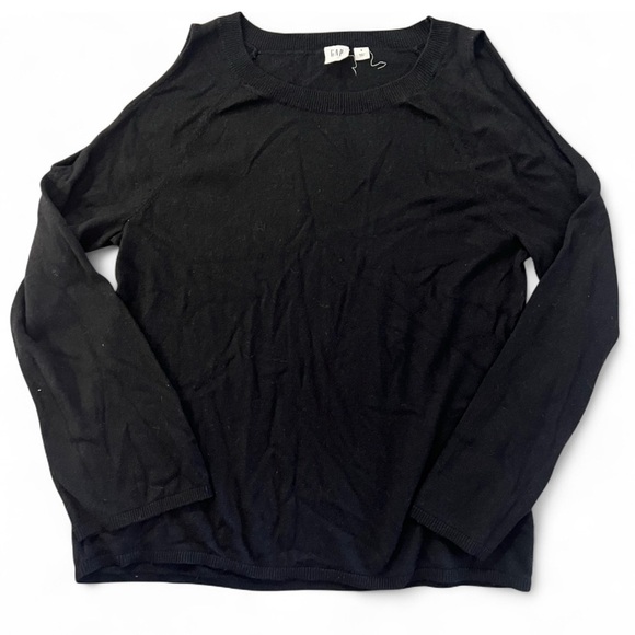 GAP Sweaters - Black Long Sleeve Cold Shoulder Sweater